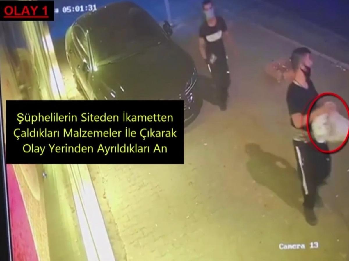 &Ouml;nce kameralara sonra polise yakalandı