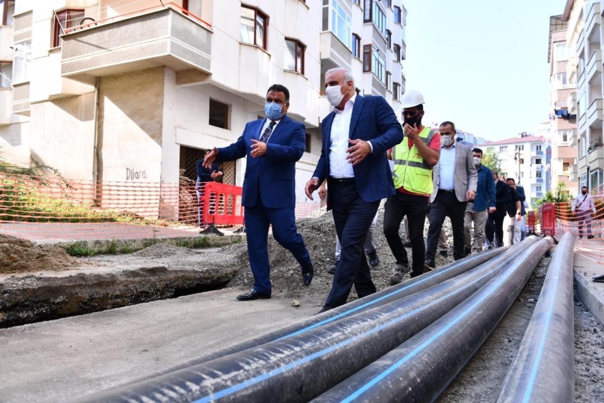 Trabzon&rsquo;un i&ccedil;me suyu hattını yenileme &ccedil;alışmaları devam ediyor