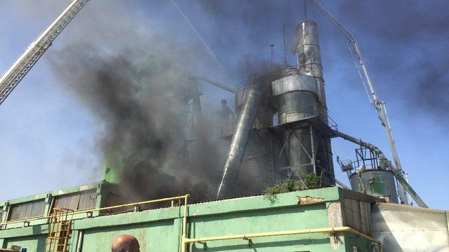 Sunta fabrikasında korkutan yangın