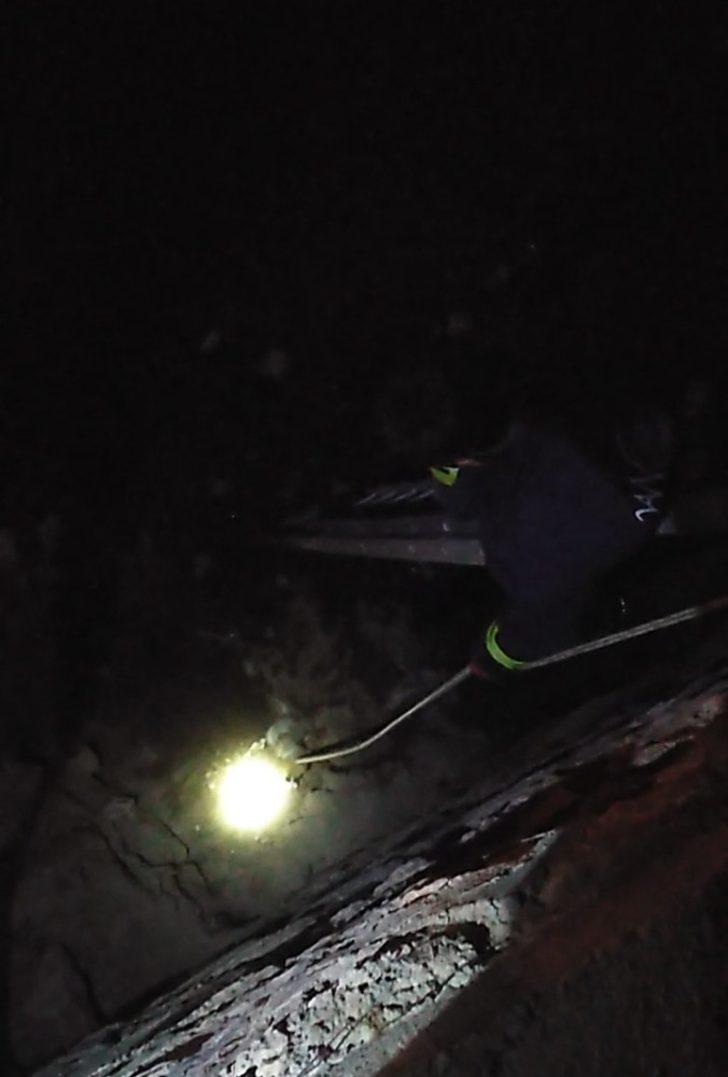 Dere yatağına düşen yavru köpek itfaiye tarafından kurtarıldı G2