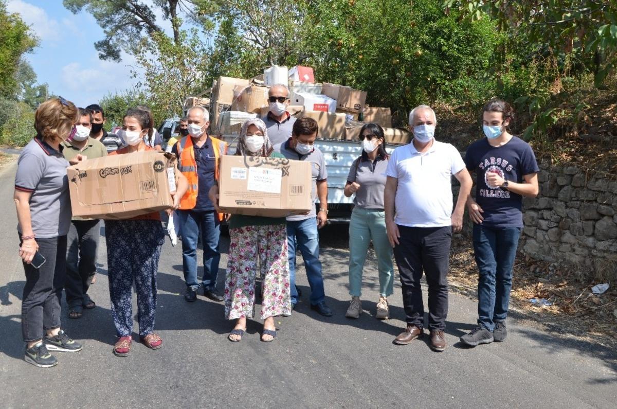 Kozan&rsquo;daki orman yangını mağdurlarına yardım