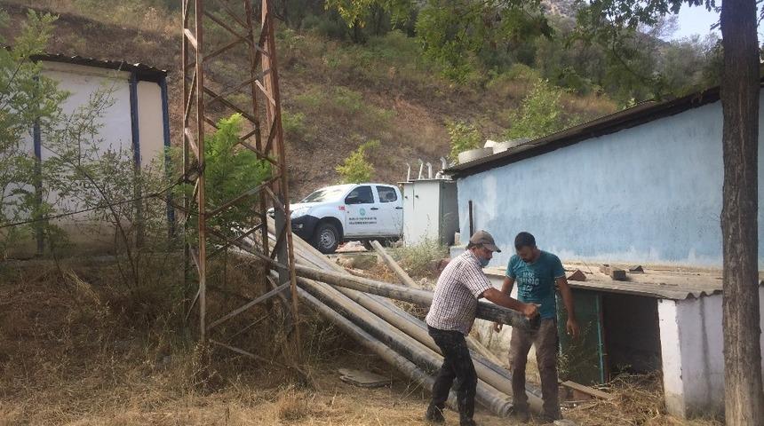 Yenilenen sulama tesisine büyükşehirden destek