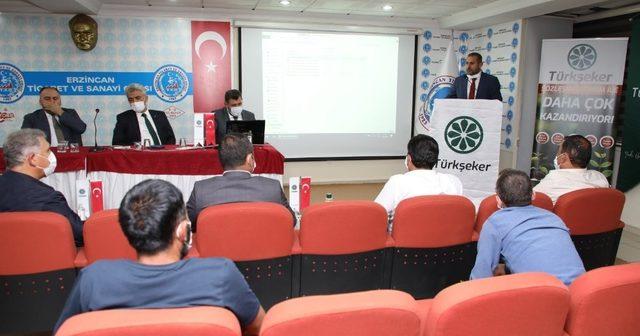 Erzincan’da Türkşeker’in sözleşmeli üretim modelini anlatan tanıtım toplantısı düzenledi