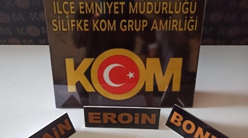 Silifke’de uyuşturucu operasyonu: 2 gözaltı