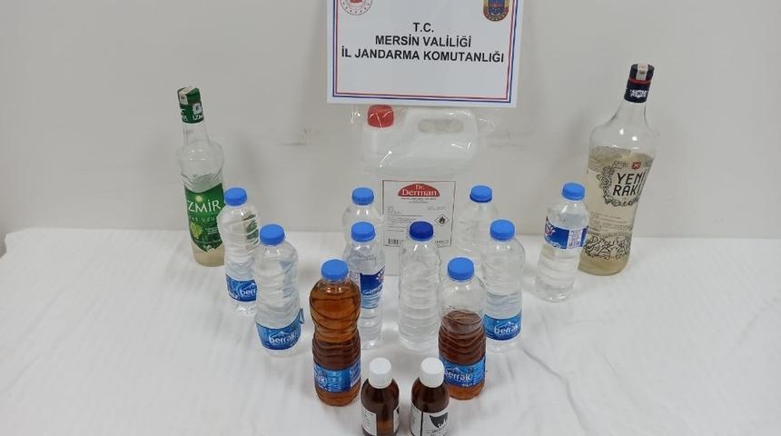 Silifke’de 7 litre sahte içki ele geçirildi