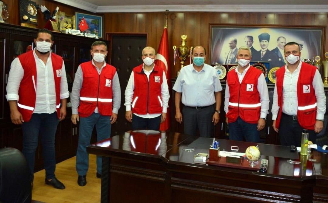 Kızılay y&ouml;netimi, Demirtaş, Başol ve il&ccedil;e m&uuml;ft&uuml;s&uuml;yle istişarede bulundu