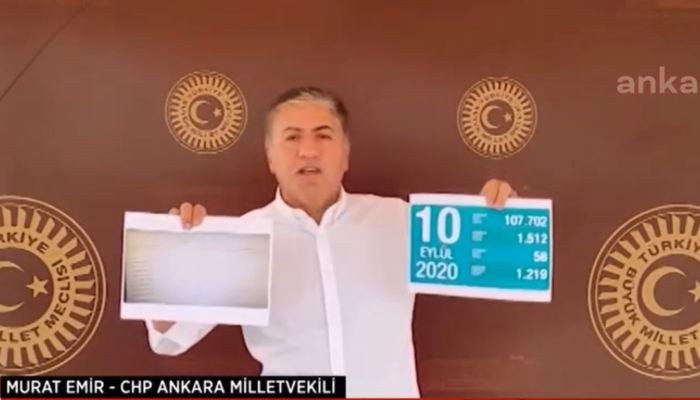 CHP'li Murat Emir: Koca'nın 1512 hasta var dediği gün 29 bin 377 vaka vardı