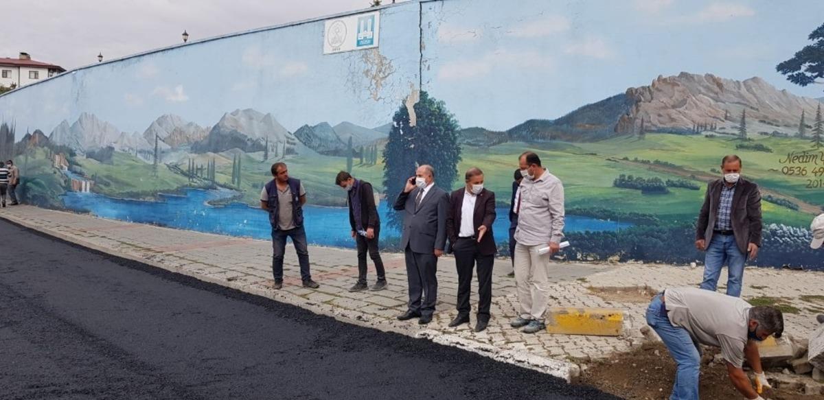 Aşkale&rsquo;de asfaltlama &ccedil;alışması başladı