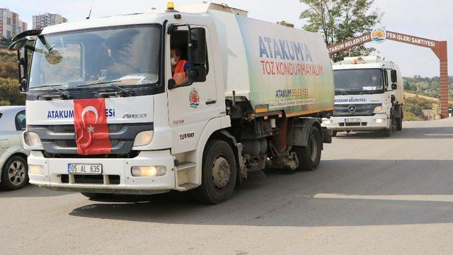 Atakum Belediyesi’nden dört bin kilometrelik vakumlu temizlik turu