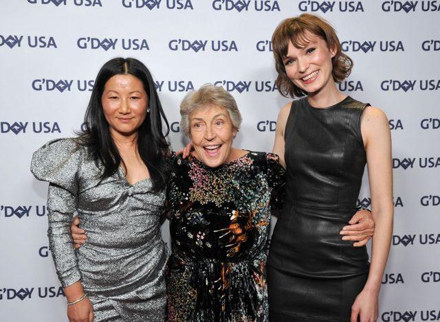 Unjoo Moon, Helen Reddy ve Tilda Cobham-Hervey'in 2019'daki 
