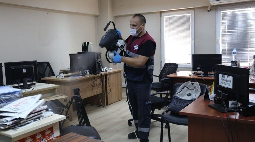 Hatay’da kamu kurum ve kuruluşlar dezenfekte ediliyor