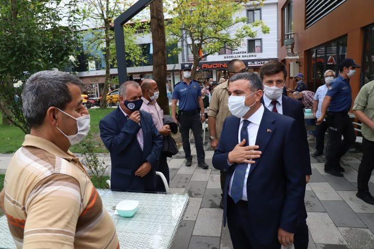 Vali Atay Gölyaka’da korona virüs denetimine çıktı G1