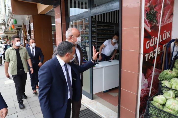 Vali Atay Gölyaka’da korona virüs denetimine çıktı G2