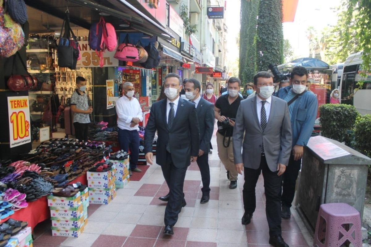 Vali Aksoy başkanlığında Efeler&rsquo;de korona denetimleri ger&ccedil;ekleştirildi