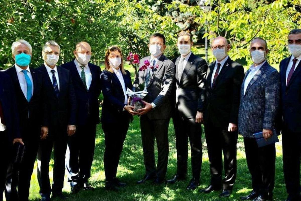 Başkan Arslan İmamoğlu ile g&ouml;r&uuml;şt&uuml;