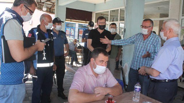 Manyas’ta sosyal mesafe denetimi