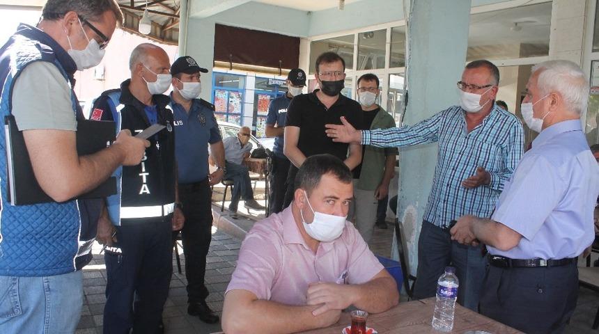 Manyas&rsquo;ta sosyal mesafe denetimi