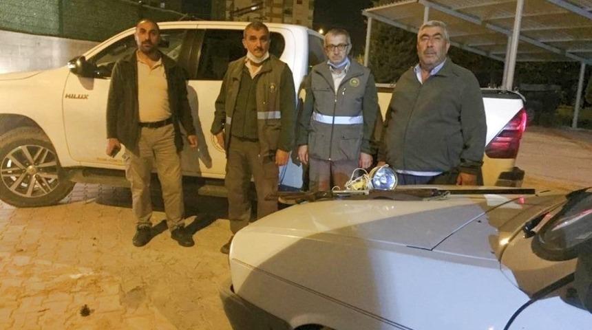 Konya&rsquo;da far avı yapan 3 avcıya 5 bin 634 lira ceza
