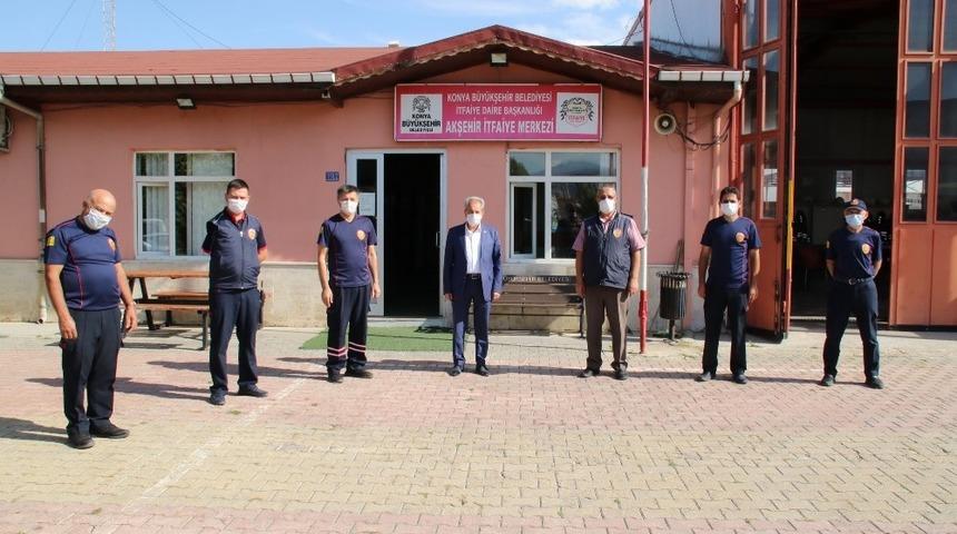 Başkan Akkaya&rsquo;dan İtfaiye Merkezi&rsquo;ne ziyaret