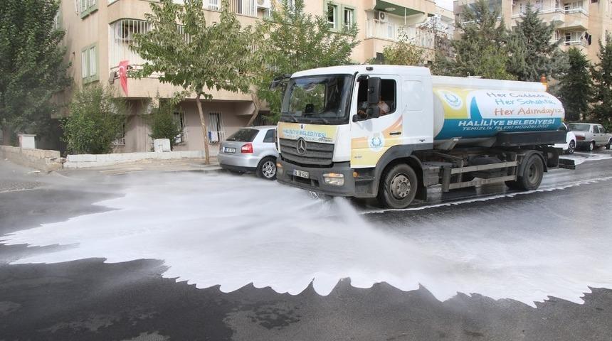 Haliliye&rsquo;de dezenfekte &ccedil;alışmaları
