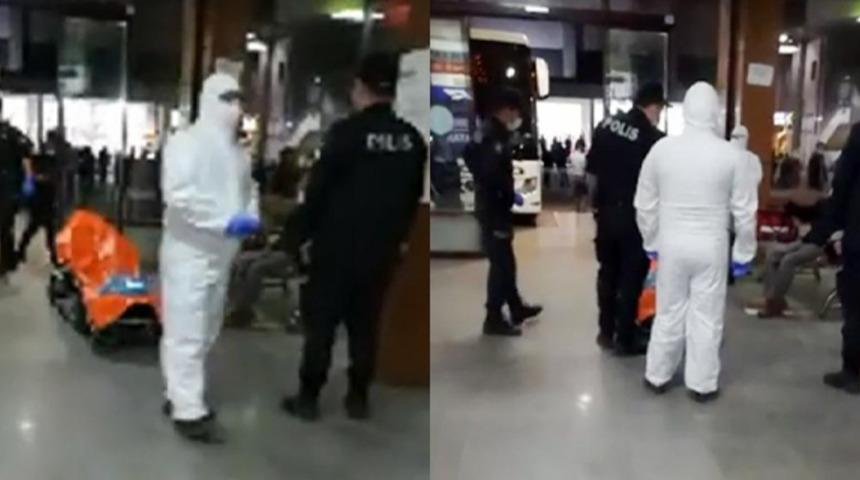 Otogarda koronavirüs paniği! Ateşi yüksek çıktı, kusmaya başladı