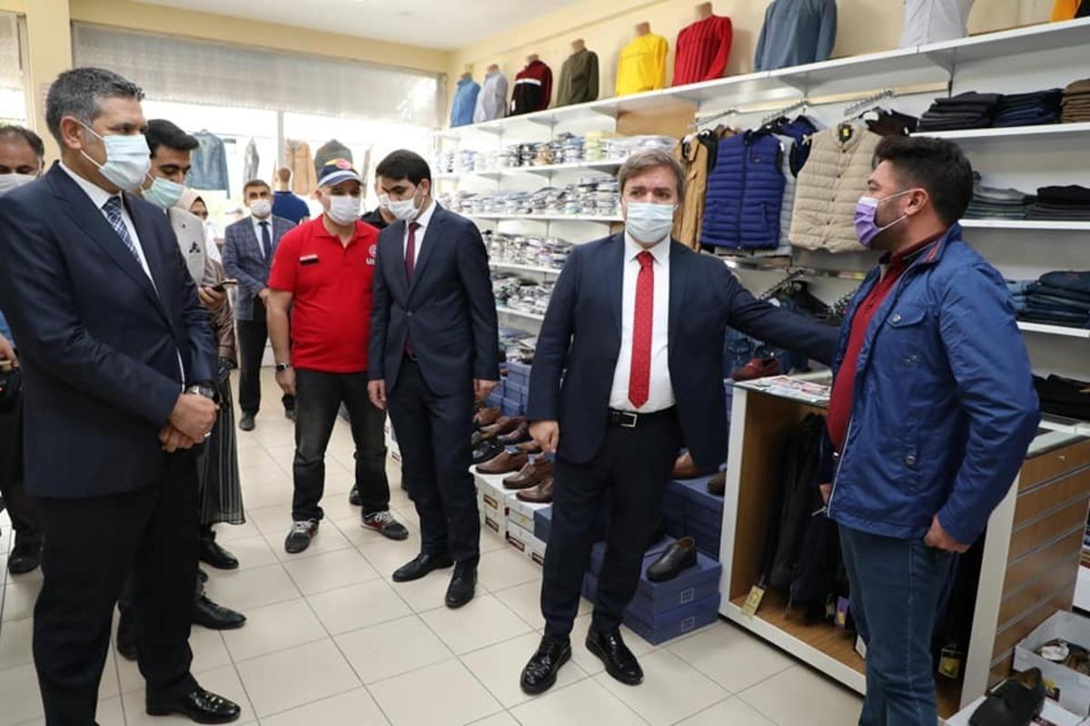 Vali Aydoğdu, Sultanhanı il&ccedil;esinde Covid-19 denetimi yaptı