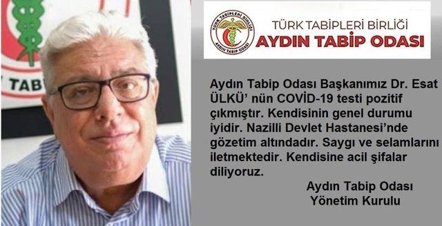 Aydın Tabip Odası Başkanı Ülkü Korona virüse yakalandı