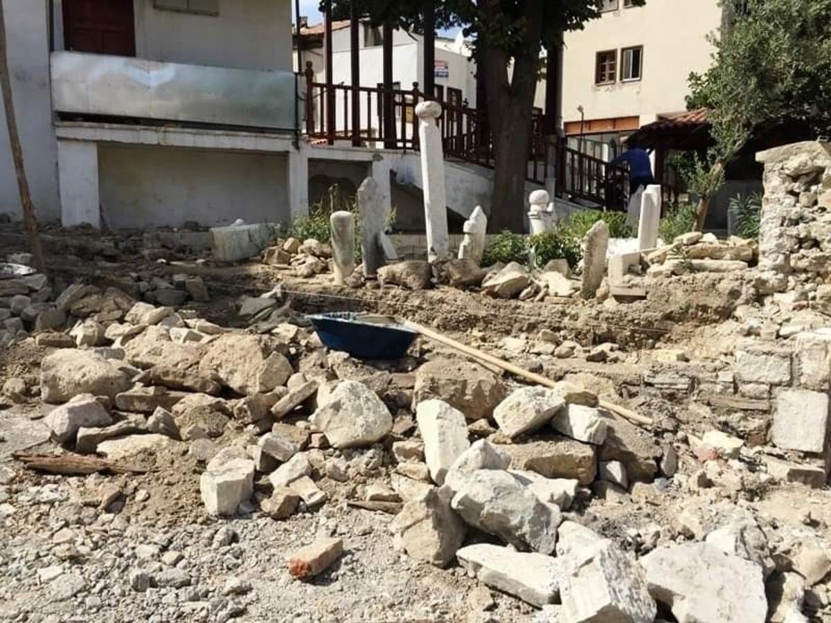 Kuşadası&rsquo;ndaki Tarihi Hacı İbrahim Ağa Camisi&rsquo;nde restorasyon başladı