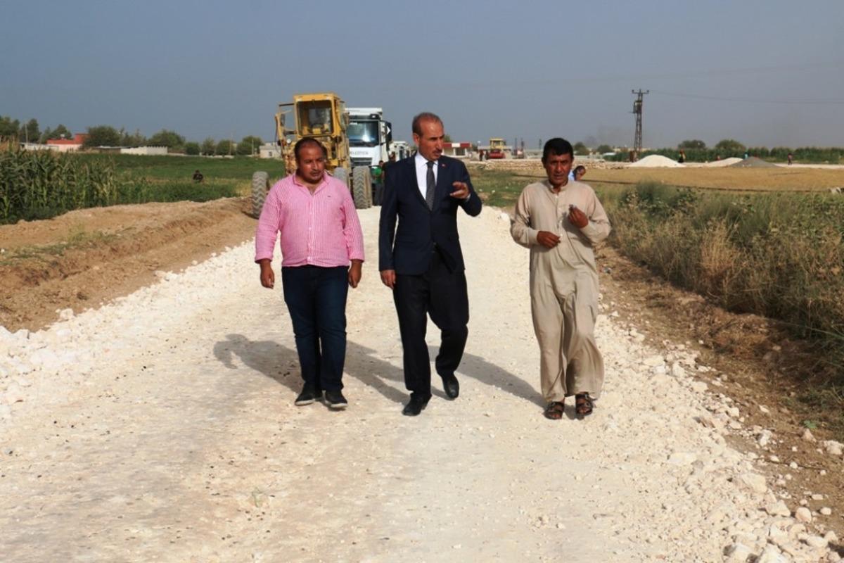 Ak&ccedil;akalede yol yapım &ccedil;alışmaları