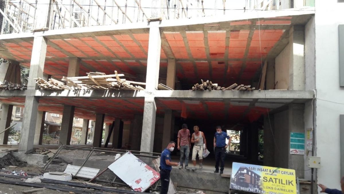 Burhaniye&rsquo;de inşaattan d&uuml;şen iş&ccedil;i yaralandı