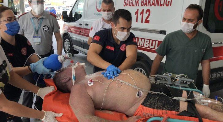 Serinlemek için denize giren Alman turist boğulma tehlikesi geçirdi G3