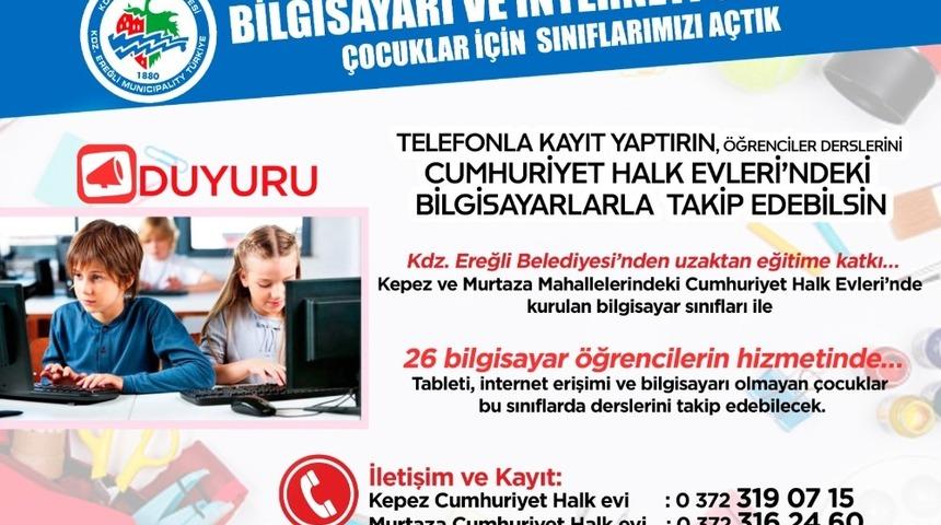 Kdz.Ereğli Belediyesi’nden uzaktan eğitime katkı