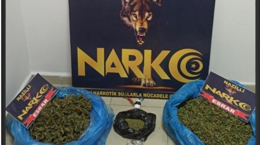 Aydın&rsquo;da 6 g&uuml;nde 4631 gram esrar ele ge&ccedil;irildi