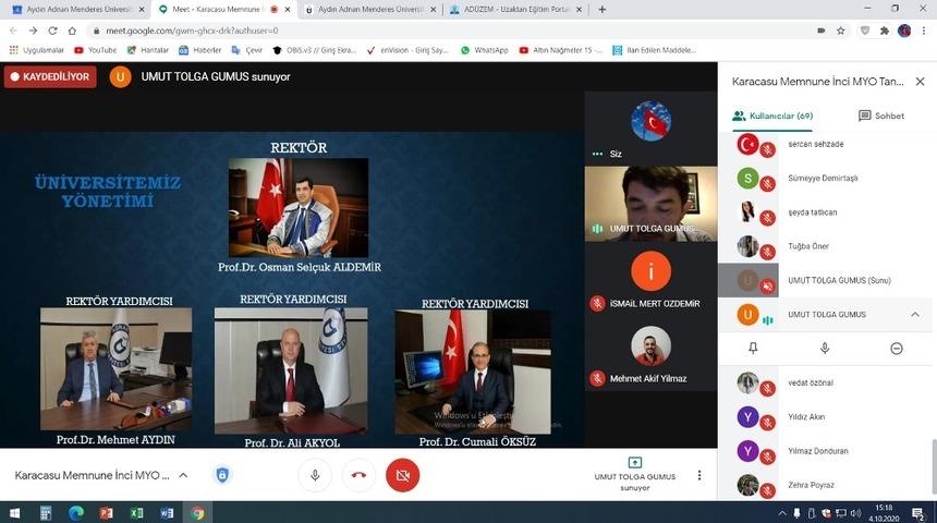 Karacasu Memnune İnci MYO Oryantasyon Eğitimi ger&ccedil;ekleşti