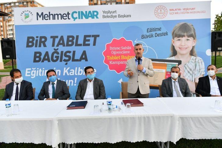 Yeşilyurt Belediyesinden tablet bağış kampanyasına destek G1