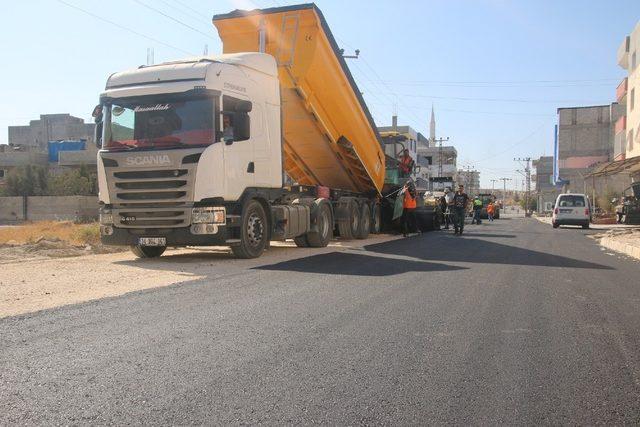 Şanlıurfa kırsalında sıcak asfalt çalışması