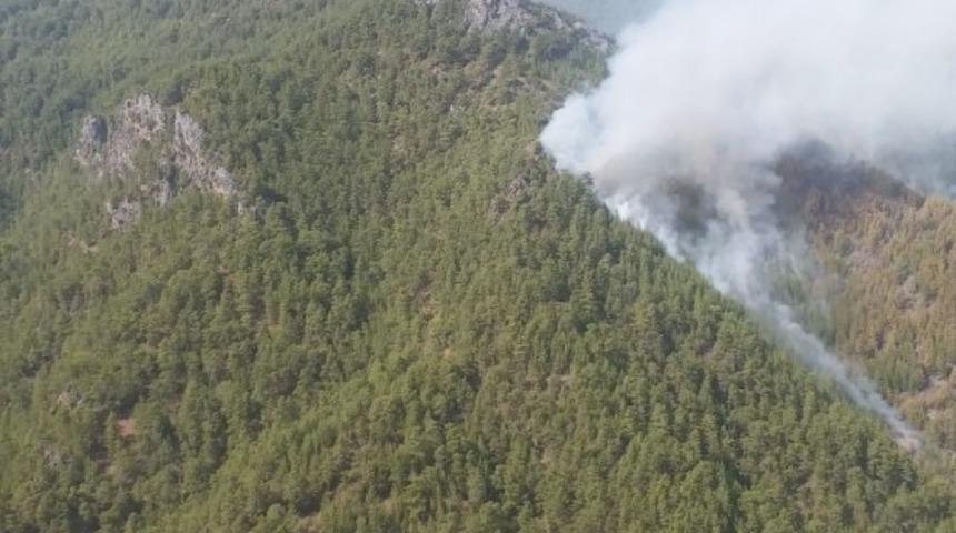 G&uuml;ndoğmuş&rsquo;ta orman yangını