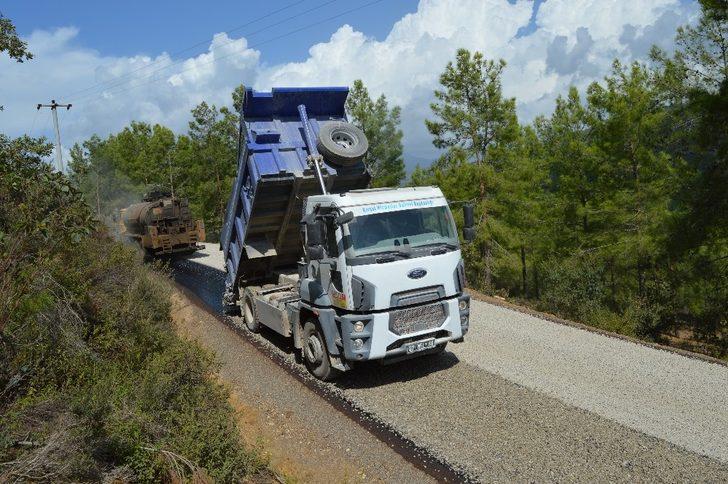 Alanya Demirtaş-Büyükpınar-Yeşilöz yolu asfaltlanıyor G5