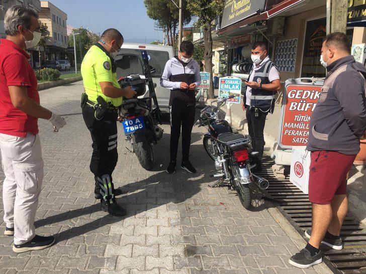 Burhaniye’de polisten motosiklet denetimi G1