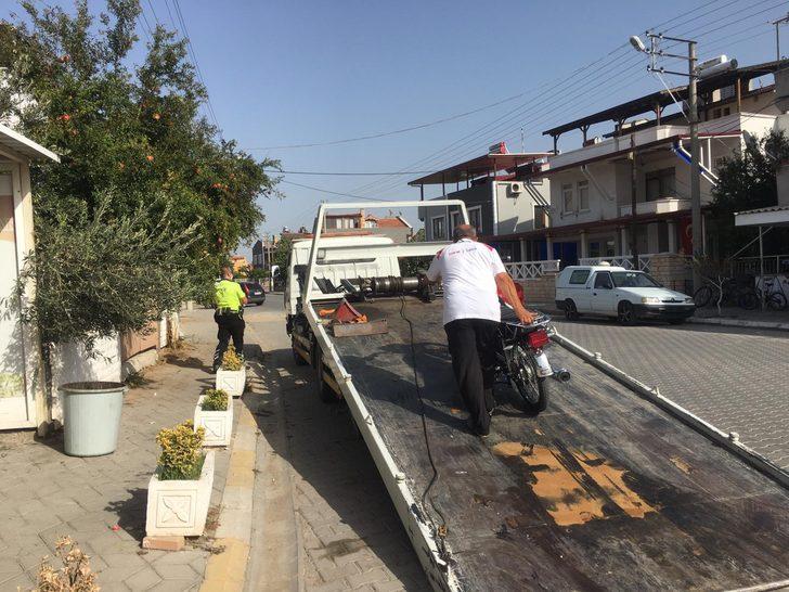 Burhaniye’de polisten motosiklet denetimi G3