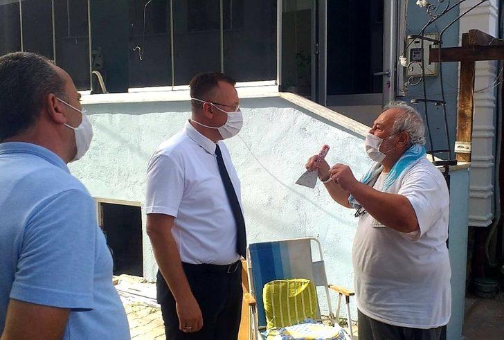 Başkan Işıksu, evi yanan aileleri ziyaret etti G2