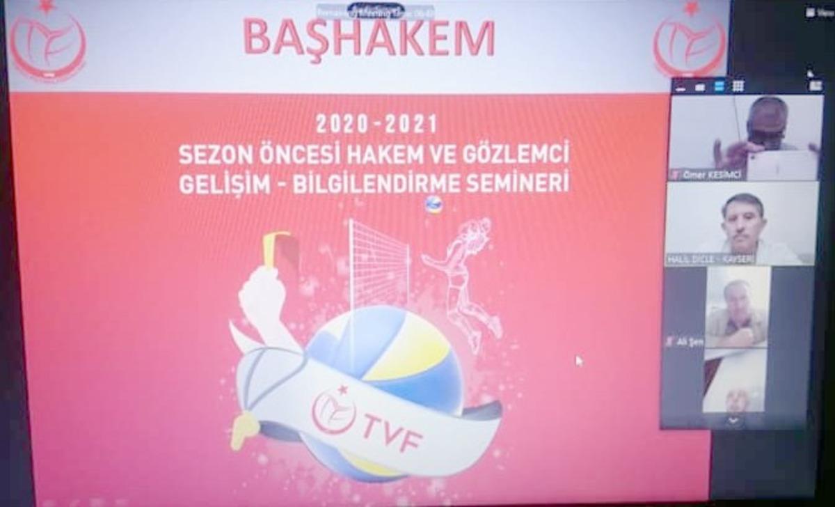 Ekim ayı voleybol hakem ve g&ouml;zlemcisi toplantısı online yapıldı
