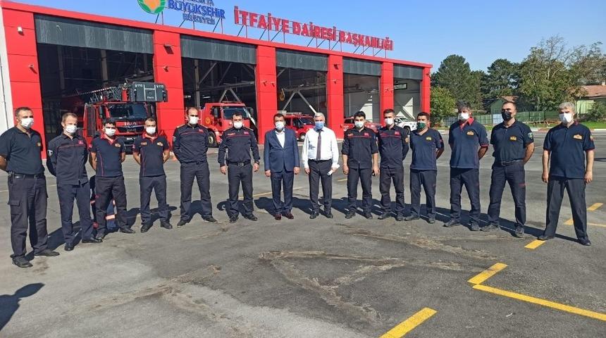 Başkan Gürkan, yeni itfaiye binasını inceledi