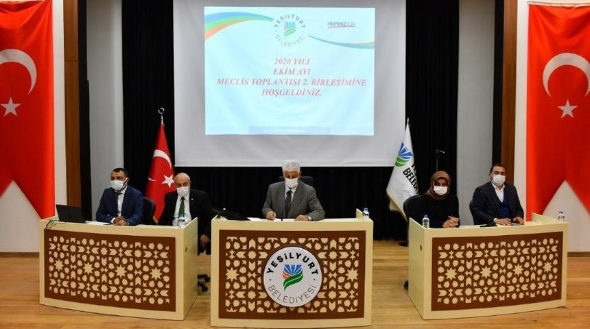 Yeşilyurt Belediye Meclisi Ekim ayı toplantılarına devam ediyor
