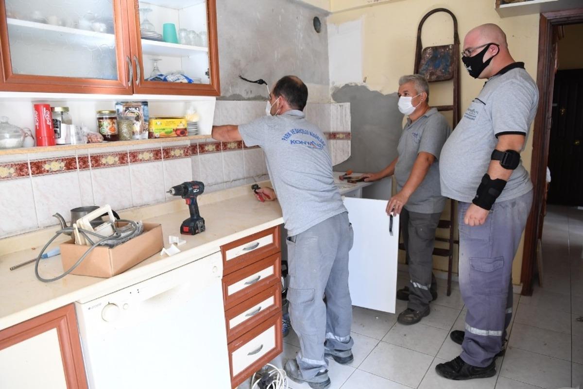 Konyaaltı&rsquo;nda  yanan 6 ev baştan sona yenilendi