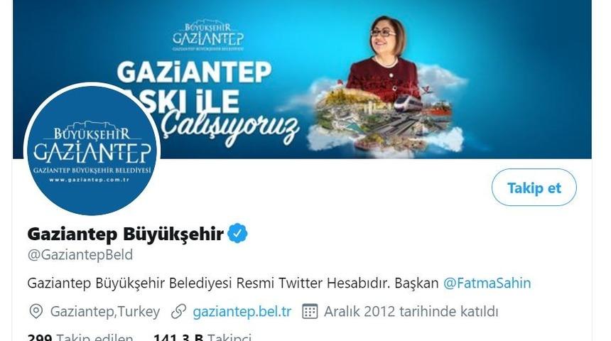 Gaziantep B&uuml;y&uuml;kşehir sosyal medyada &uuml;st sıralarda