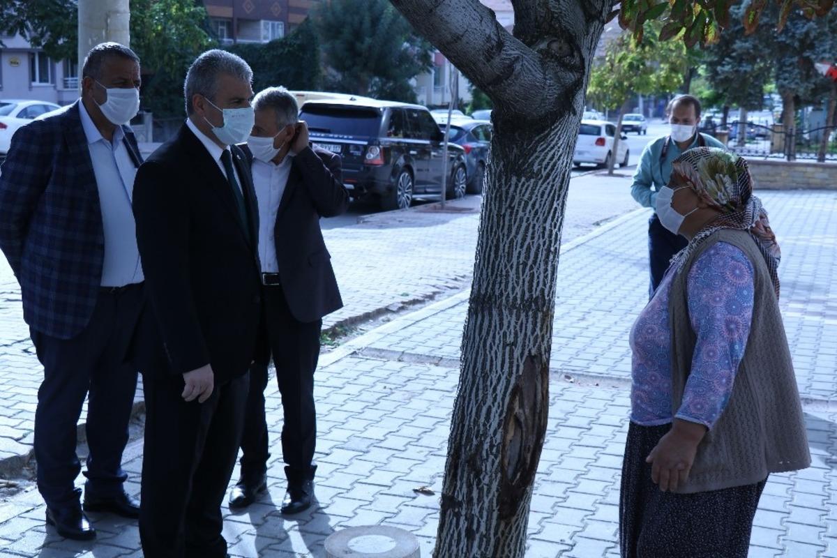 Kırşehir protokol&uuml; maske,mesafe ve hijyen denetimi yaptı