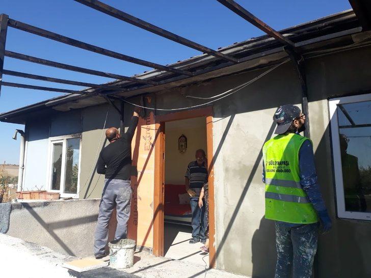 Evi yanan vatandaşa yardım eli G4