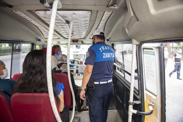 Büyükşehir zabıtasından toplu taşımada maske denetimi