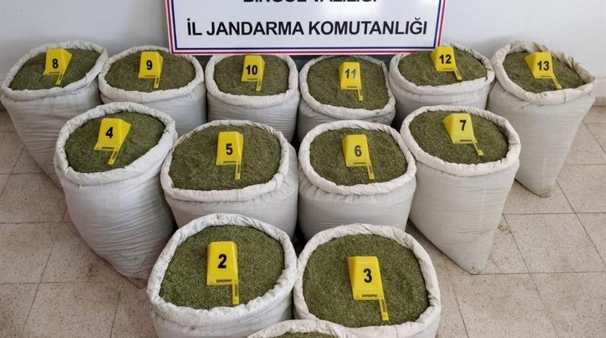 Bing&ouml;l&rsquo;de 213 kilo toz esrar ele ge&ccedil;irildi